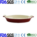 Customized Color Enamel Oval Cast Iron Baking Dish Gratin